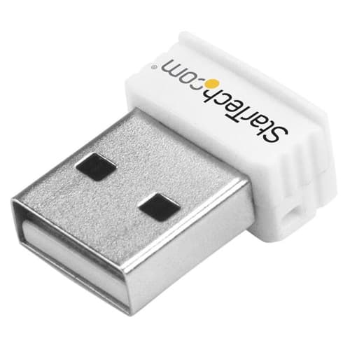 StarTech.com USB150WN1X1W, Trådløs, USB, WLAN, Wi-Fi 4 (802.11n), 150 Mbit/s, Hvid
