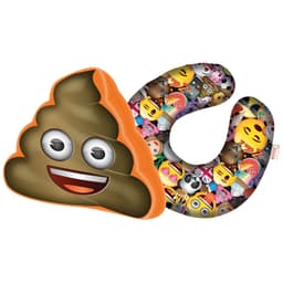 Emoji 2-delat resekudde kit- Bajs-emoji
