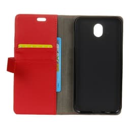 Lommebokdeksel 2-kort Samsung Galaxy J7 2017 (SM-J730F)  - RØD