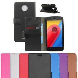 Lompakkokotelo 2-kortti Motorola Moto C (XT1754)  - ruskea