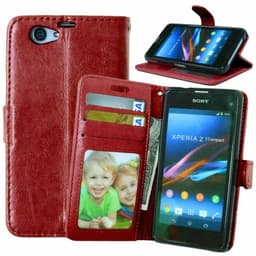 Lommebokdeksel 3-kort Sony Xperia Z1 Compact (D5503)  - brun