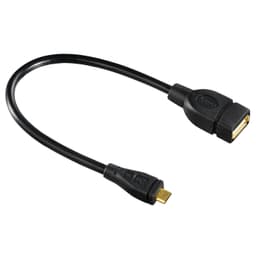 HAMA Adapter USB-Micro OTG Hona-Hane Guld Svart