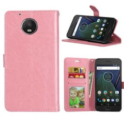 Mobilplånbok 3-kort Motorola Moto G5 Plus (XT1683)  - Ljusrosa