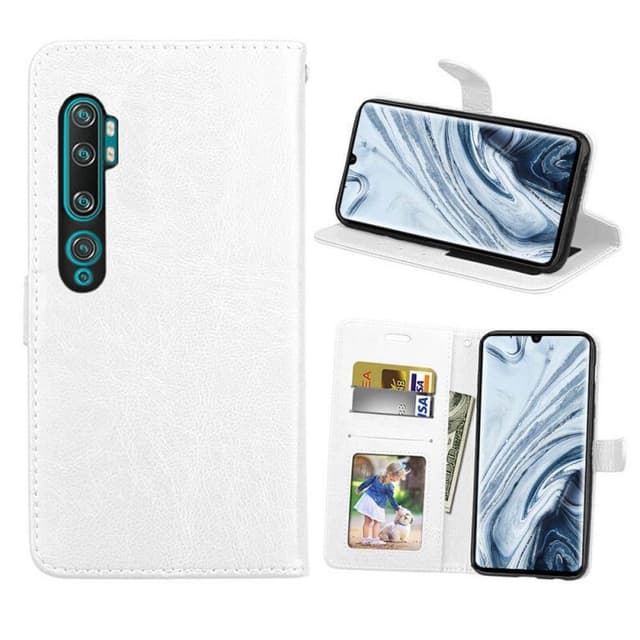 Mobilplånbok 3-kort Xiaomi Mi Note 10  - Vit