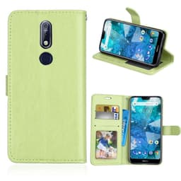 Lompakkokotelo 3-kortti Nokia 7.1 2018 (TA-1095)  - vihreä