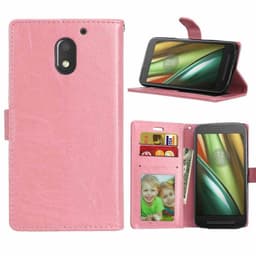 Wallet 3-kort til Motorola Moto E3 (XT1700)  - lys rosa