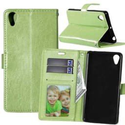 Lompakkokotelo 3-kortti Sony Xperia XA (F3111)  - vihreä