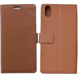 Lompakkokotelo 2-kortti Apple iPhone X / Xs  - ruskea