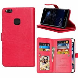 Lompakkotelo Flexi 9-kortti Huawei P10 Lite (WAS-LX1)  - punainen