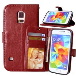 Lompakkokotelo 3-kortti Samsung Galaxy S5 Mini (SM-G800F)  - ruskea
