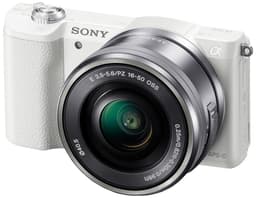 Sony Alpha A5100 systemkamera + 16-50 mm objektiv(hvit)