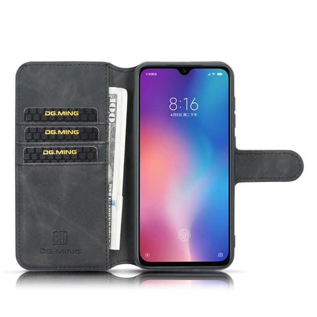 DG-Ming Lommebokdeksel 3-kort Xiaomi Mi 9 (6,39 ")  - Svart