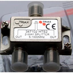 Triax 2-vejs signalsplitter med F-connector