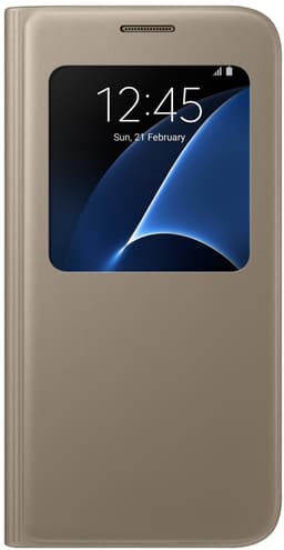 Samsung S View Flip deksel til Galaxy S7 (gull)