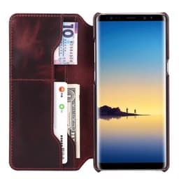Lompakkokotelo slim nahka Samsung Galaxy Note 8 (SM-N950F)  - viininpu