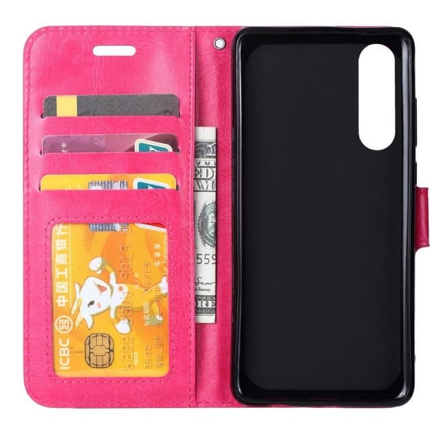 Lommebokdeksel 3-kort Huawei P30 (ELE-L29)  - Rosa