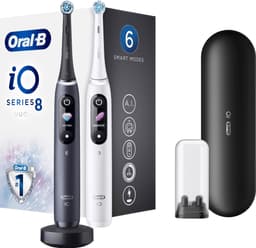Oral B iO Series 8S Duo elektriske tandbørster IO8BKWH (sort, hvid)