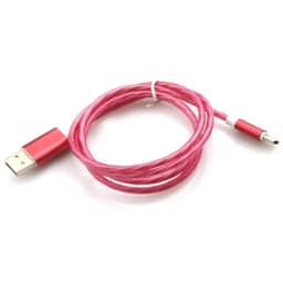 USB-C til USB-ladekabel med LED rød 1 meter