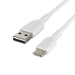 Belkin CAB001BT1MWH, 1 m, USB A, USB C, Vit