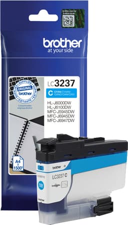 Brother LC-3237C cyan blækpatron