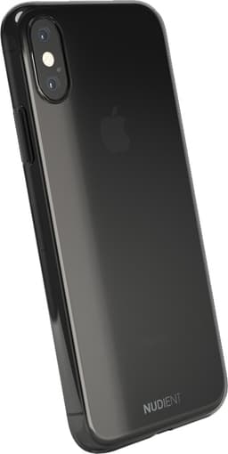 Nudient iPhone Xs Max deksel (sort gjennomsiktig)
