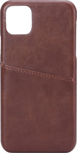 Onsala iPhone 11 Pro Max lædercover med pung (brun)