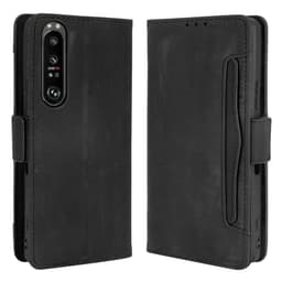 Wallet Stand Flip-telefonetui til Sony Xperia 1 III - Sort