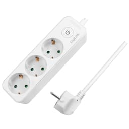 Grenstik 3-vejs med afbryder 1,5 m Hvid