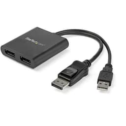 StarTech.com MSTDP122DP, DisplayPort, 2x DisplayPort, 3840 x 2160 pixel, Sort, Plast, 4K Ultra HD