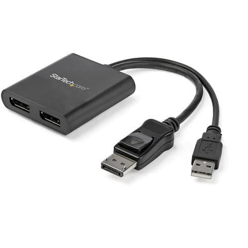 StarTech.com MSTDP122DP, DisplayPort, 2x DisplayPort, 3840 x 2160 pixel, Sort, Plast, 4K Ultra HD