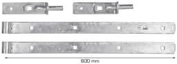 Hakgångjärn 600 mm varmgalv