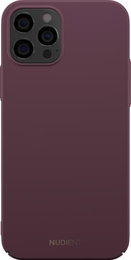 Nudient v2 iPhone 12 / 12 Pro tunt fodral (sangria red)
