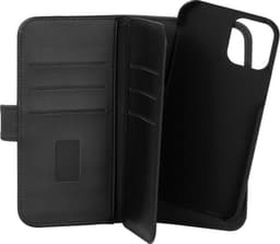 Gear iPhone 12/12 Pro 2-in-1 lompakkokotelo (musta)