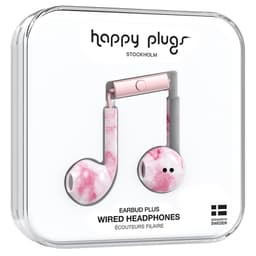 Happy Plugs Earbud Plus in-ear hodetelefoner (pink marble)