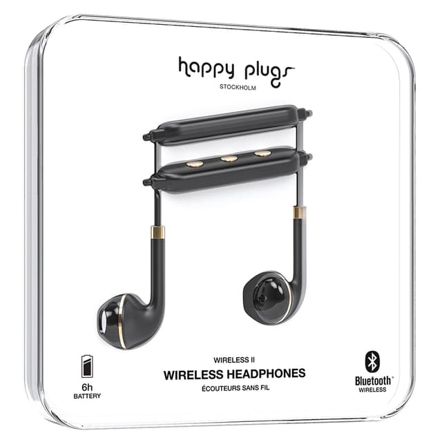 Happy Plugs Wireless II in-ear hörlurar (svart