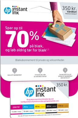 HP instant Ink 350 DKK værdikort