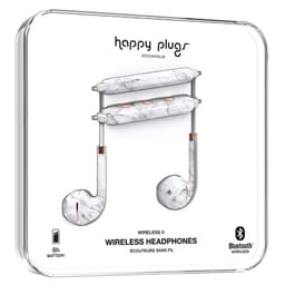 Happy Plugs Wireless II in-ear hörlurar (vit marmor)
