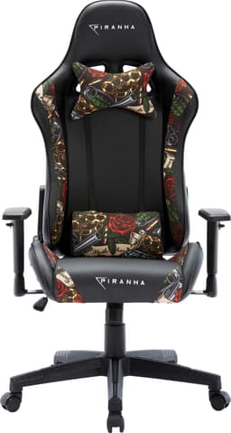 Piranha Bite gaming stol (guns and roses design)