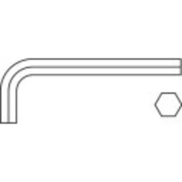 Inner-sexkantig Vinkelskruvmejsel TOOLCRAFT 2 mm
