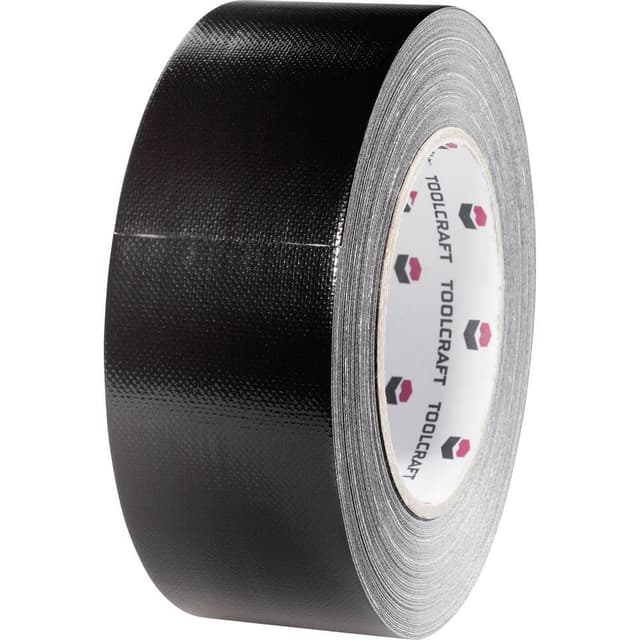 TOOLCRAFT 54B48L20SC 54B48L20SC Tygtejp Gaffer Svart (L x B) 20 m x 48 mm 1 st
