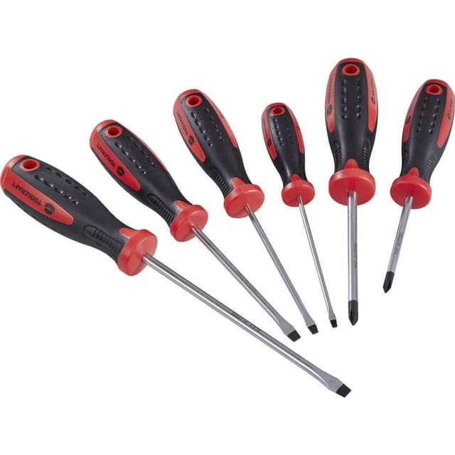Verkstad Skruvmejsel set 6 delar TOOLCRAFT Spår,