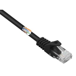 Basetech BT-1717480 RJ45 Nätverkkabel, Patchkabel CAT 5e U/UTP 10.00 m Svart med låsskydd 1 st