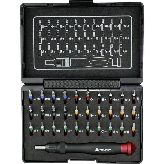 TOOLCRAFT 809204 Bit-Set 31 delar Spår, Stjärnspår