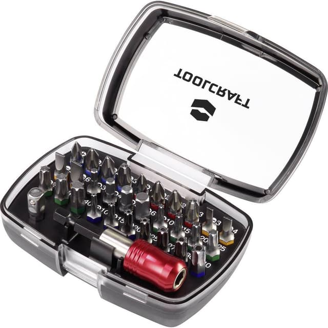 TOOLCRAFT 1613599 Bitsæt 32 dele Kærv, Krydskærv
