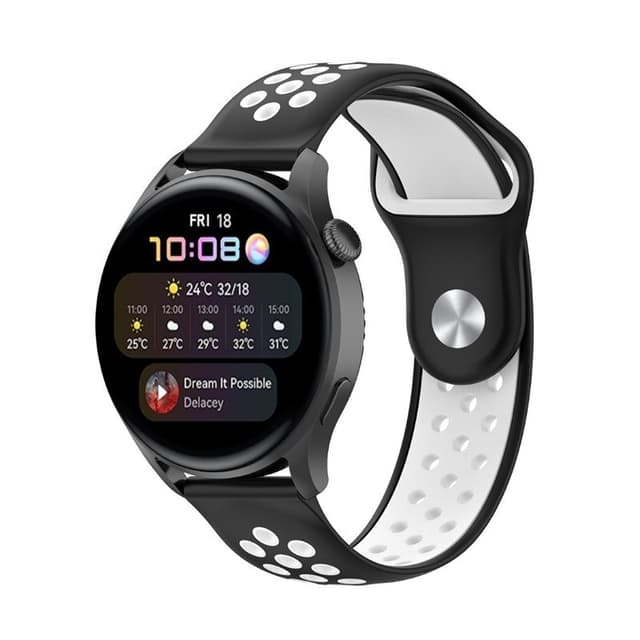 EBN Sport armbånd Huawei Watch 3 Pro - Svart/hvit