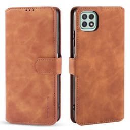 DG-Ming mobilplånbok 3-kort Samsung Galaxy A22 5G  - Brun