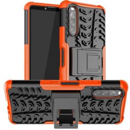 Iskunkestävä Suojakuori kotelo jalustalla Sony Xperia 10 III  - oran