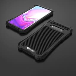 Beskyttelse mod stød, støv og vand i metal til Samsung Galaxy S10 Sort