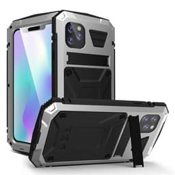 Beskyttelsedeksel med stativ Metall+Silikon iPhone 11 Pro, Sølv