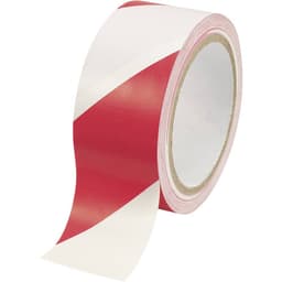 TOOLCRAFT WT-WR 1564135 Markeringstejp WT-WR Röd, Vit (L x B) 18 m x 48 mm 1 st